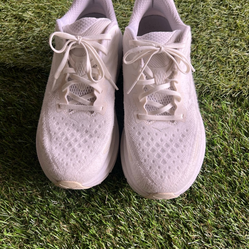Hoka All-White Athletic Sneakers - Picture 12 of 12